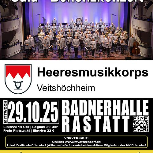 Der Musikverein Ottersdorf präsentiert: Heeresmusikkorps Veitshöchheim